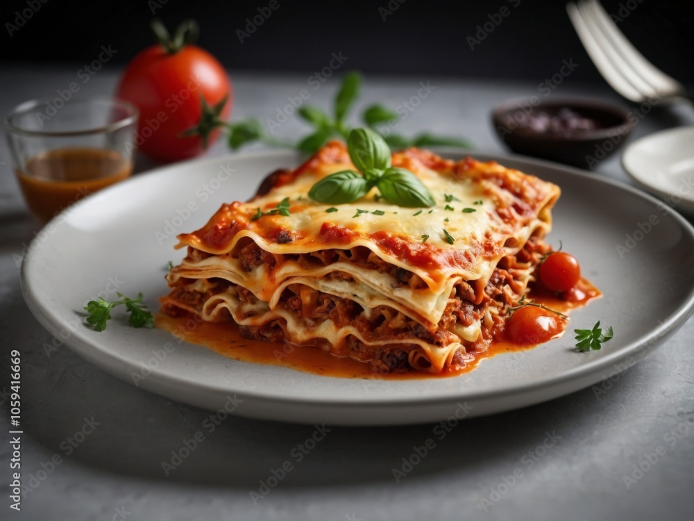 Fototapeta premium Hearty Lasagna Dish