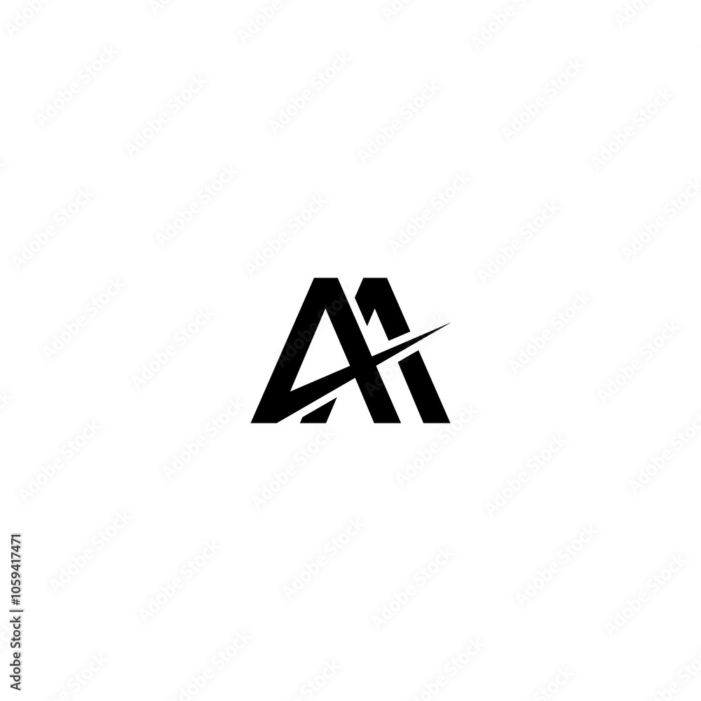 Modern Monogram: A sleek and minimalist logo design featuring the letters 