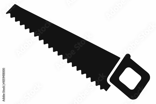 

Handsaw icon, Hand saw silhouette vector, Hand saw black symbol vector illustration.