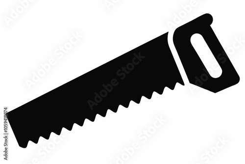 

Handsaw icon, Hand saw silhouette vector, Hand saw black symbol vector illustration.
