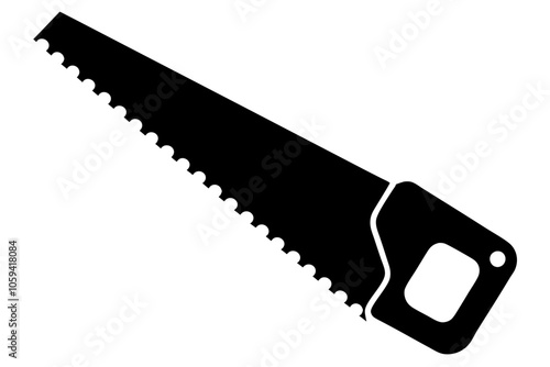 

Handsaw icon, Hand saw silhouette vector, Hand saw black symbol vector illustration.