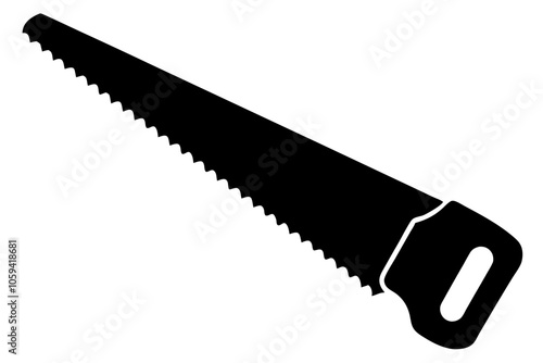 

Handsaw icon, Hand saw silhouette vector, Hand saw black symbol vector illustration.