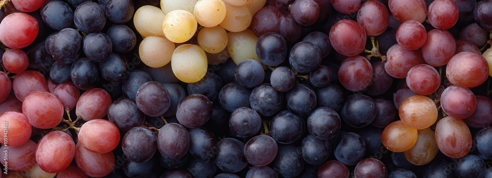 Various grape varieties on a natural background, offering a fresh, organic feel for culinary projects, wine promotions, or healthy lifestyle content
