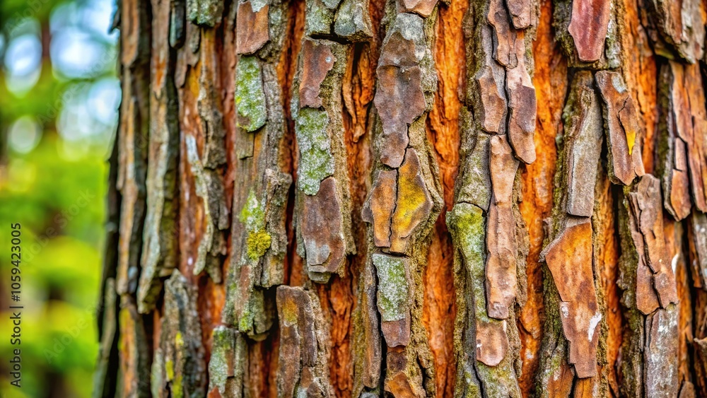 A tree's bark is depicted in close-up, showcasing the intricate patterns of texture and color that resemble the cycles of birth, growth, decay, and rebirth., tree of life, forest, organic, nature A tree's bark is depicted in close-up, showcasing the intricate patterns of texture and color that resemble the cycles of birth, growth, decay, and rebirth., tree of life, forest, organic, nature