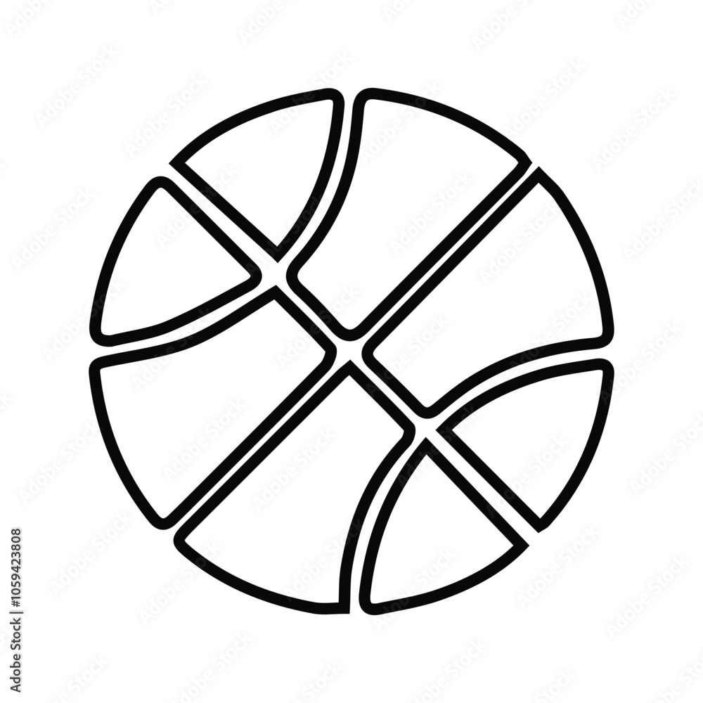 Basketball Icon. Customizable thin line illustration. Editable stroke. Basketball Icon. Customizable thin line illustration. Editable stroke.