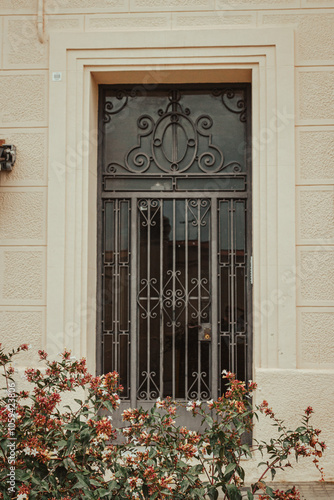 Canvas Print Builduing entrance in Barcelona city