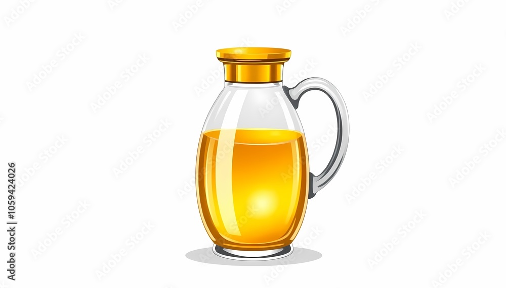 Glass Bottle with Golden Liquid Glass Bottle with Golden Liquid