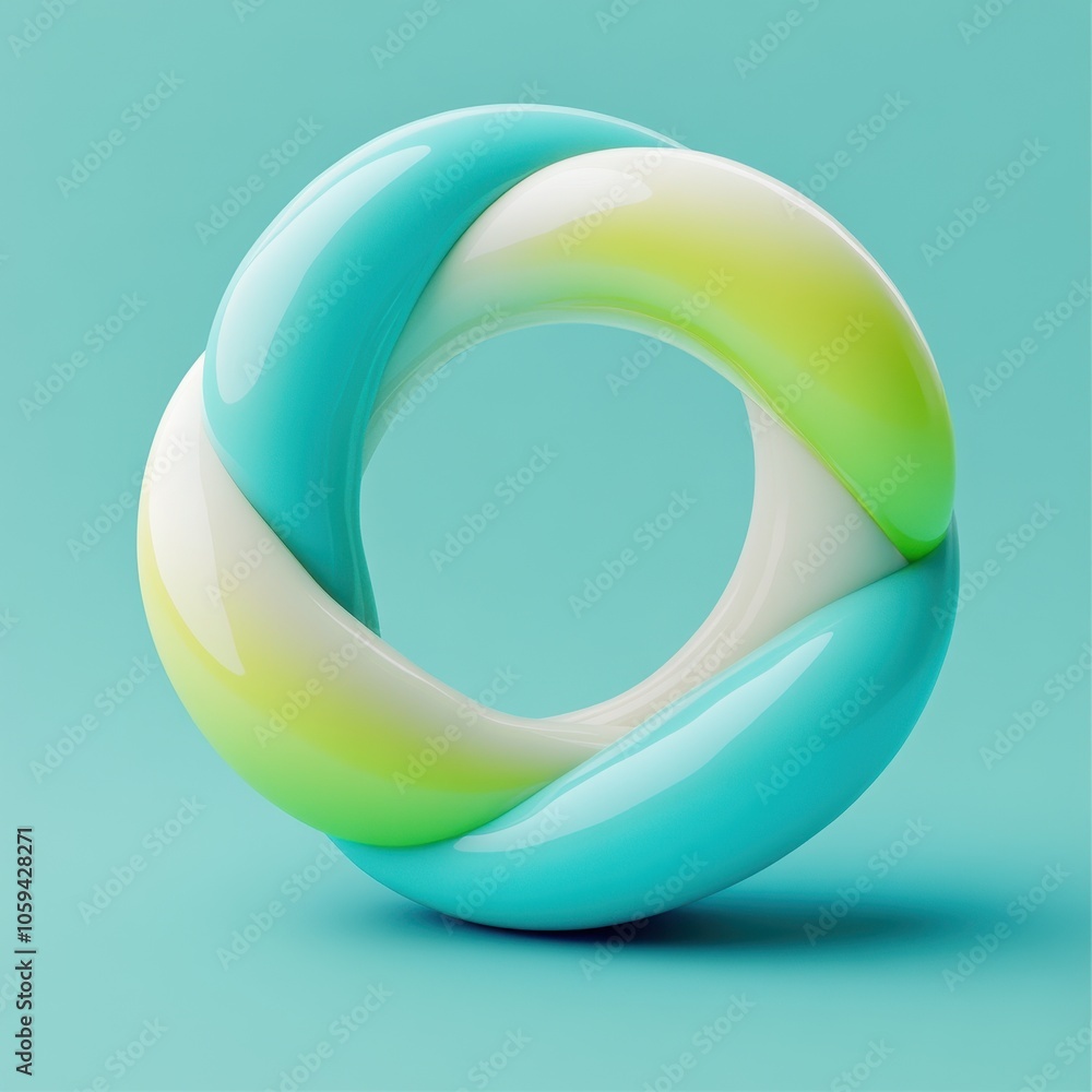 Vibrant Pastel Swirl - Captivating Abstract Geometric Composition