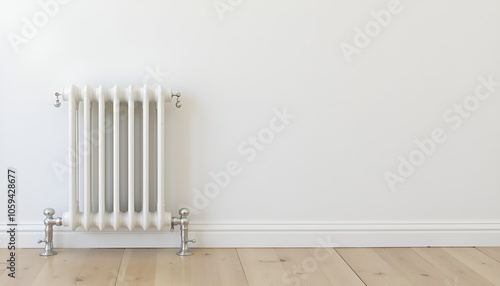 Wallpaper Mural White radiator with a minimalistic design in a bright interior Torontodigital.ca