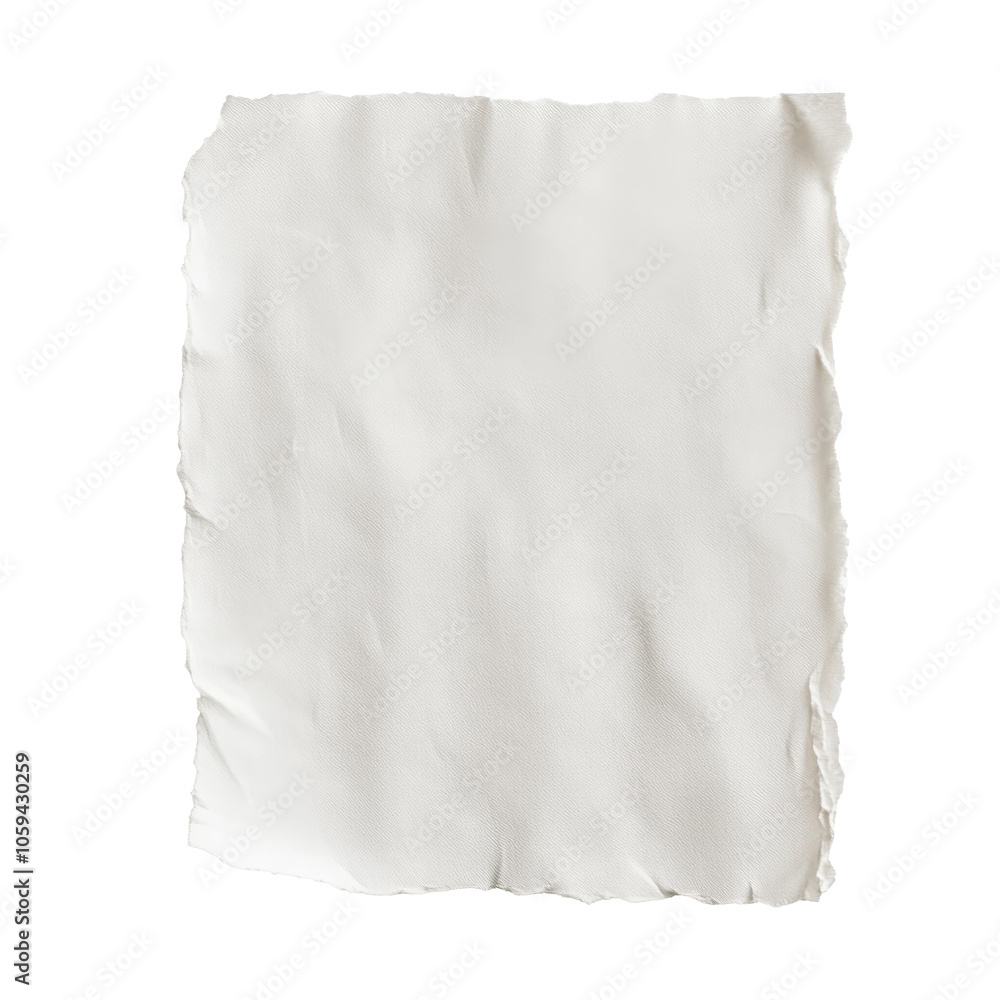 Soft, textured white paper with a natural edge transparent Soft, textured white paper with a natural edge transparent