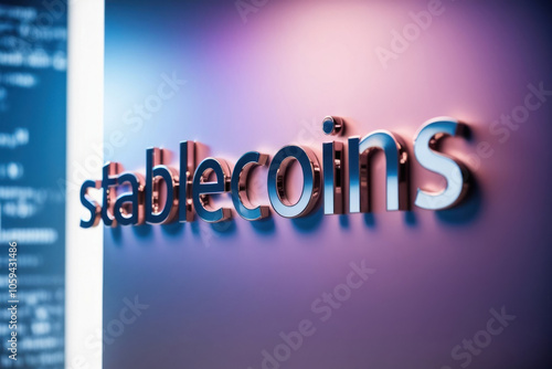 Wallpaper Mural "Stablecoins" on a stylish abstract background. Ideal for articles about cryptocurrencies, finance Torontodigital.ca