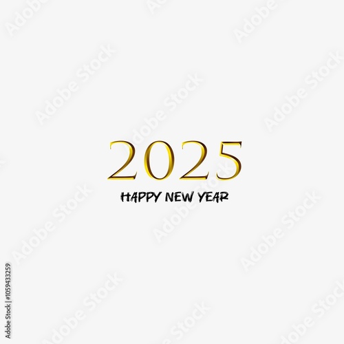 Happy new year 2025 logo design