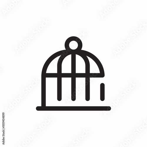 bird cage icon sign vector