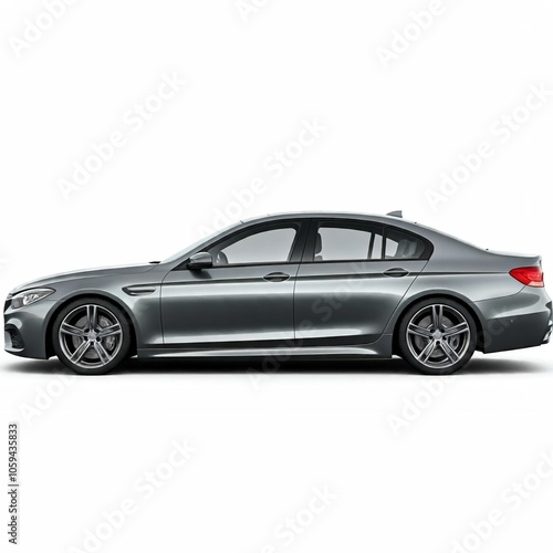 Family Sedan on white background