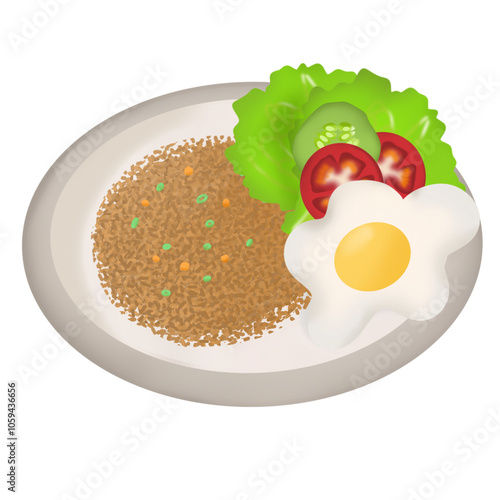 fried rice with egg and vegetables