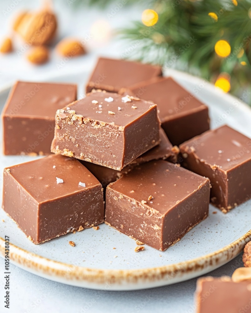 Decadent Peanut Butter Fudge in Rustic Ambience Decadent Peanut Butter Fudge in Rustic Ambience