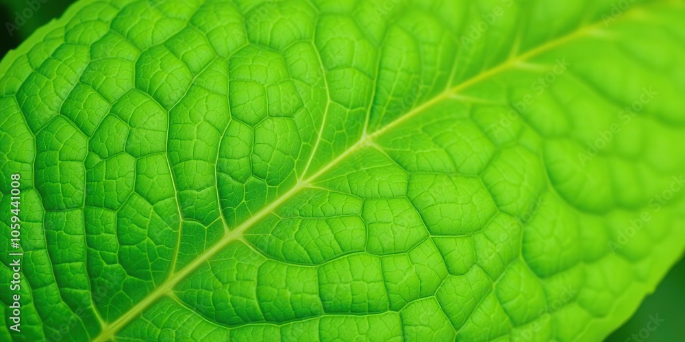 Close-up shot of vibrant green leafs with intricate veins and textures, natural, beautiful Close-up shot of vibrant green leafs with intricate veins and textures, natural, beautiful