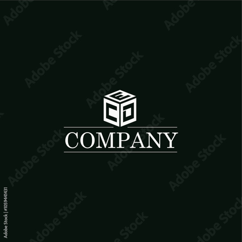 Square ecd letter logo design business name ideas icon vector editable 