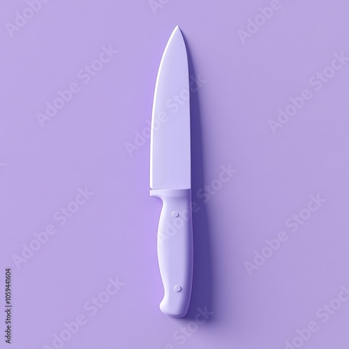 Minimalist Knife on Pastel Purple Background