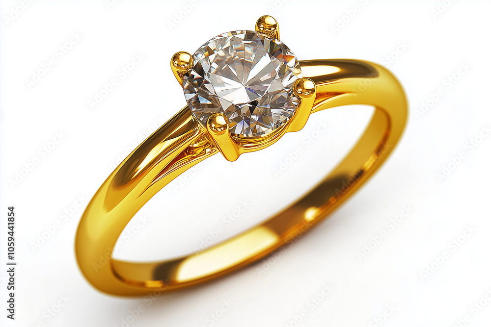 Gold ring with a gemstone isolated on a white background... Gold ring with a gemstone isolated on a white background...