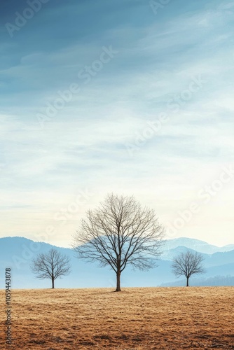 Barren landscapes framed by empty tree silhouettes reflect a significant decline in biodiversity.