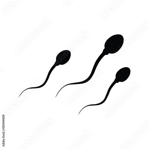 Sperm Icon. Customizable thin line illustration.  Editable stroke.