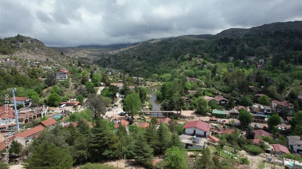 Aerial view of the village Aerial view of the village