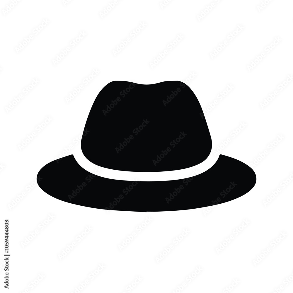 Hat Icon. Cowboy Hat. Vector Illustration. Customizable thin line illustration. Editable stroke. Hat Icon. Cowboy Hat. Vector Illustration. Customizable thin line illustration. Editable stroke.