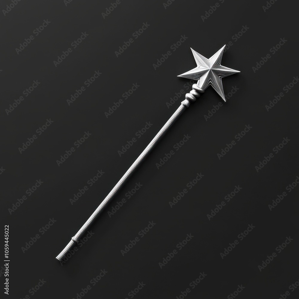 Magical Wand on a Dark Background Magical Wand on a Dark Background