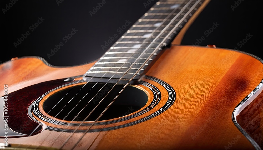 Fototapeta premium Acoustic guitar close up