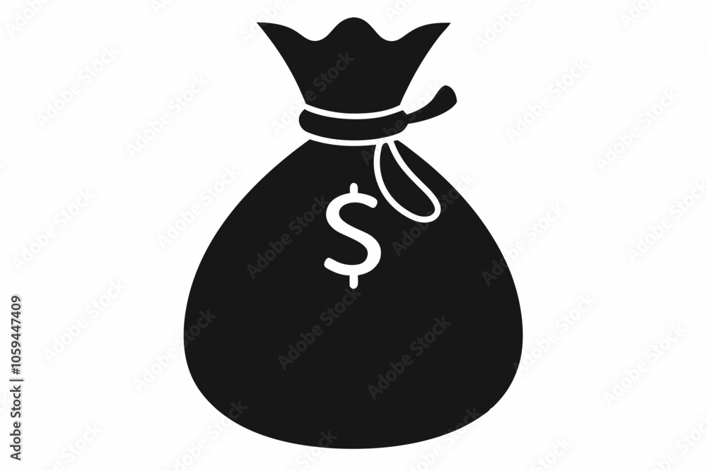 Money Bag Silhouette Vector, Money Bag Clipart, Money bag icon Money Bag Silhouette Vector, Money Bag Clipart, Money bag icon