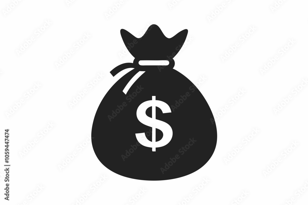 Money Bag Silhouette Vector, Money Bag Clipart, Money bag icon Money Bag Silhouette Vector, Money Bag Clipart, Money bag icon