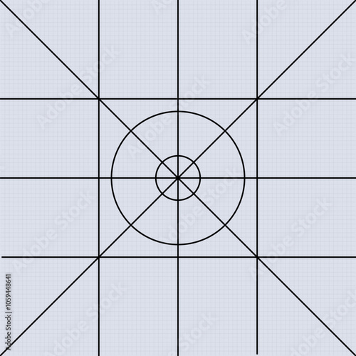 Grid design system template vector. Guide line ui web space