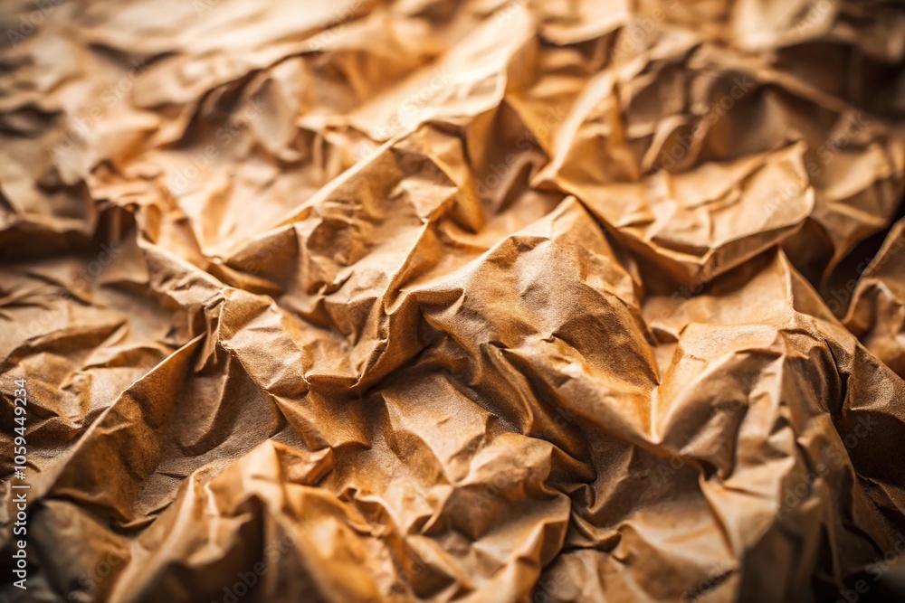 crumpled paper texture with a focus on the background and atmosphere, distressed paper, worn paper, faded paper, textured paper, paper fold