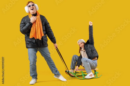 Young man with his girlfrie...