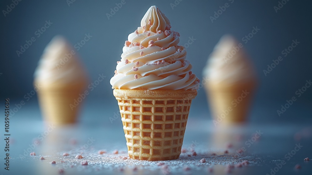 Empty Waffle Cone on White Background Ideal for Dessert Marketing and Culinary Presentations Empty Waffle Cone on White Background Ideal for Dessert Marketing and Culinary Presentations