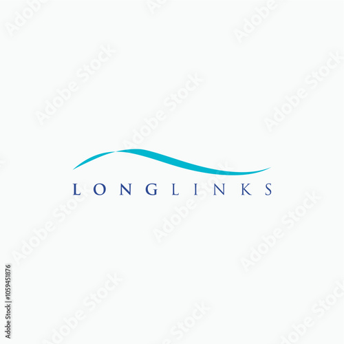 Long lines connection communication logo design business name ideas icon vector editable 