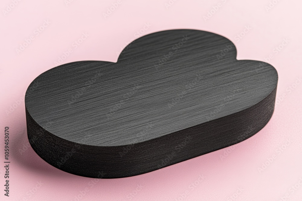 A black heart shaped box on a pink background - Backgrounds