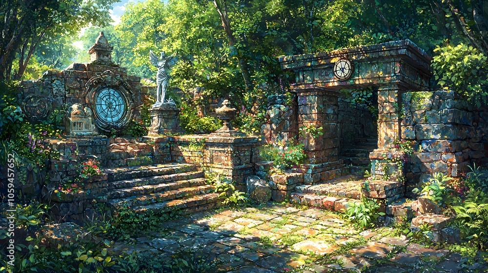 Lost Landmarks: Famous monuments—statues, clock towers—partially obscured, leaving room for imagination. Lost Landmarks: Famous monuments—statues, clock towers—partially obscured, leaving room for imagination.