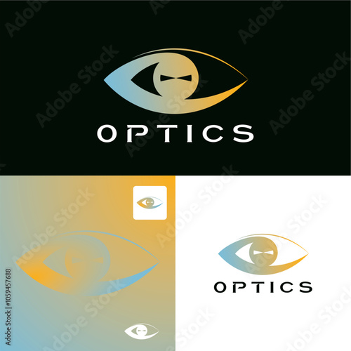 Optics eye care optical logo design business name ideas icon vector editable 