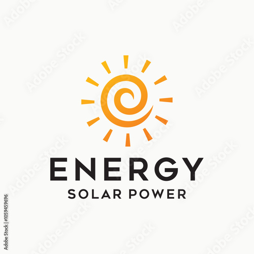 Energy solar power sun shine nature logo design business name ideas icon vector editable 