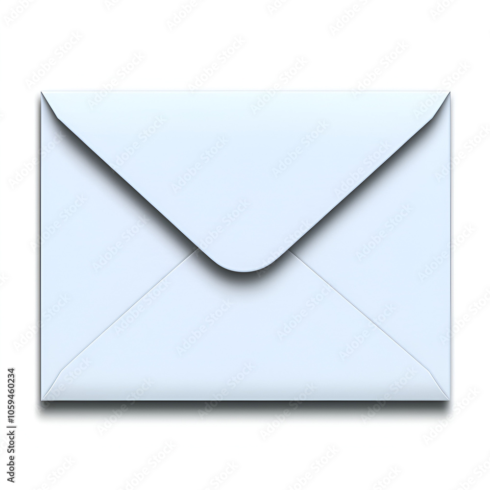 A simple white envelope resting on a flat surface, ready for mailing important documents or a heartfelt letter to a recipient A simple white envelope resting on a flat surface, ready for mailing important documents or a heartfelt letter to a recipient