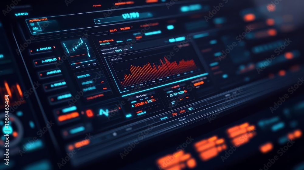 Company revenue dashboard, advanced holographic interface, high-tech vibe Company revenue dashboard, advanced holographic interface, high-tech vibe