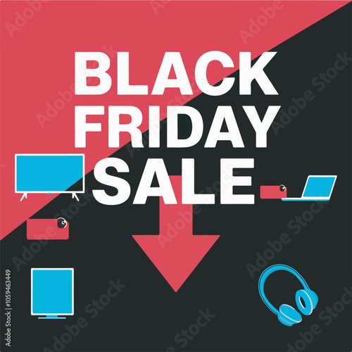 Black Friday background. Sale banner. Black Friday design vector types background