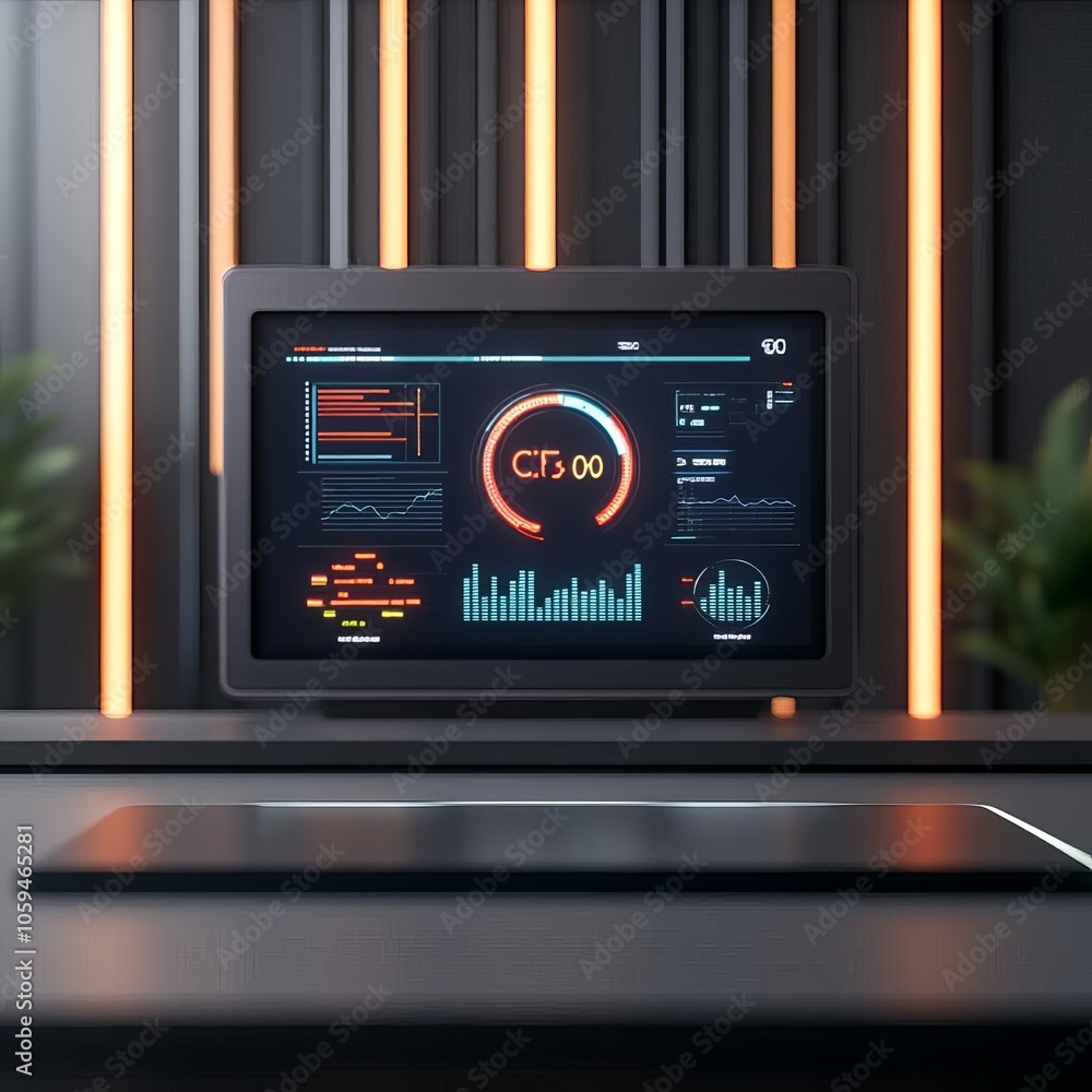 Digital CFO dashboard, holographic analysis, sleek futuristic office Digital CFO dashboard, holographic analysis, sleek futuristic office