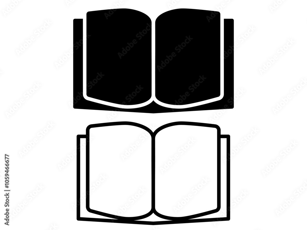 Vector open book Icon for mobile and UI. Book icon vector illustration on white background Vector open book Icon for mobile and UI. Book icon vector illustration on white background