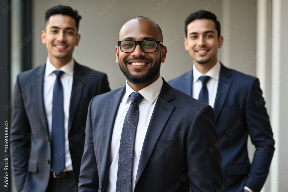 Professional Business Men in Modern Office Setting Conveying Confidence and Unity Professional Business Men in Modern Office Setting Conveying Confidence and Unity
