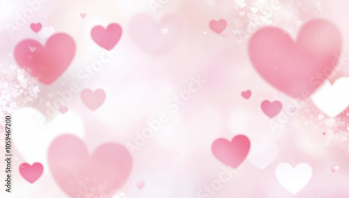 Romantic heart pattern art with a delicate pink color scheme