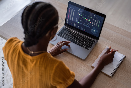 Home trading woman