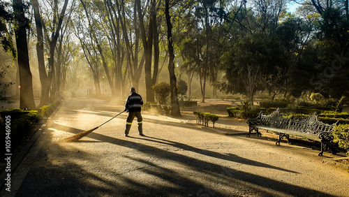 Foto Trabajador de limpieza